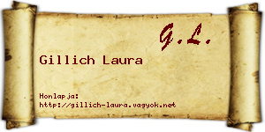 Gillich Laura névjegykártya